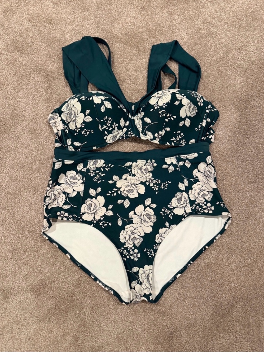Adore Me 1X Floral High Waist Underwire Bikini Swimsuit Set - Picture 3 of 14